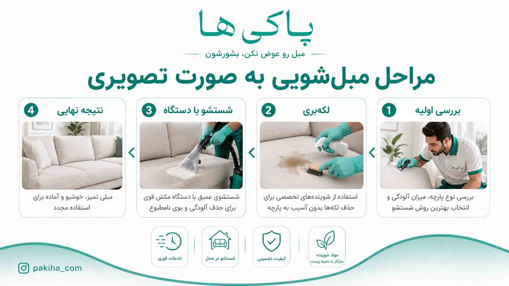 مبل شویی در تهران + شستشوی مبل در محل با بهترین قیمت و خدمات فوری 4 مبل شویی در تهران
