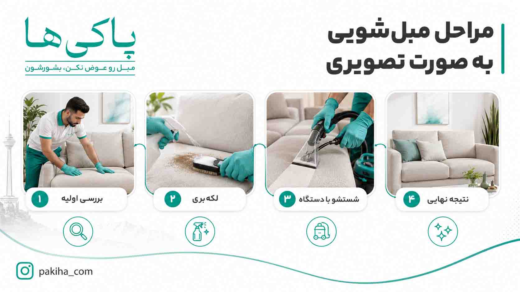 مبل شویی در شرق تهران + شستشوی مبل با بهترین قیمت، سریع و در محل 3 مبل شویی در شرق تهران